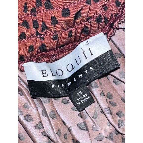 NEW WITH TAGS ELOQUII Elements Pleated Skirt Maxi Skirt Womens BROWN AND BLACK P - Picture 4 of 7